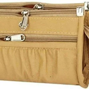 Rapid Costore Synthetic Leather Beige Clutch
